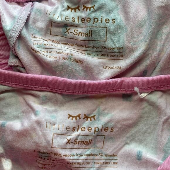 Little Sleepies Women NWT Pajamas Christmas Twinkling Trees New Pink XS I195 - Picture 9 of 11